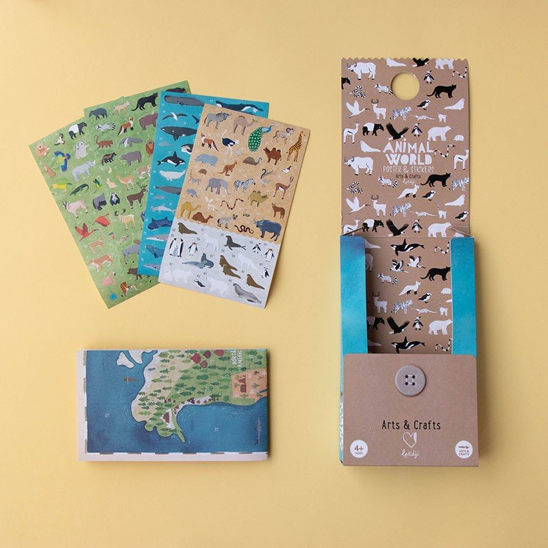 ANIMAL WORLD POSTER & STICKERS - memoiredessiecles
