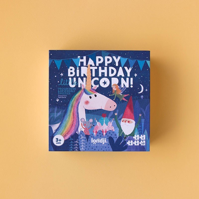 Puzzle Happy birthday Unicorn - memoiredessiecles