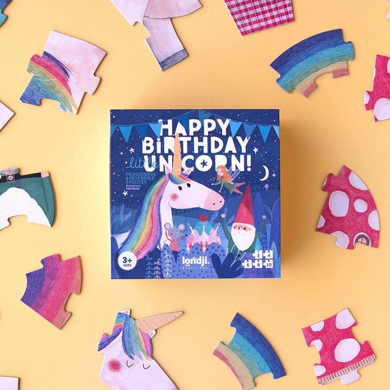 Puzzle Happy birthday Unicorn - memoiredessiecles