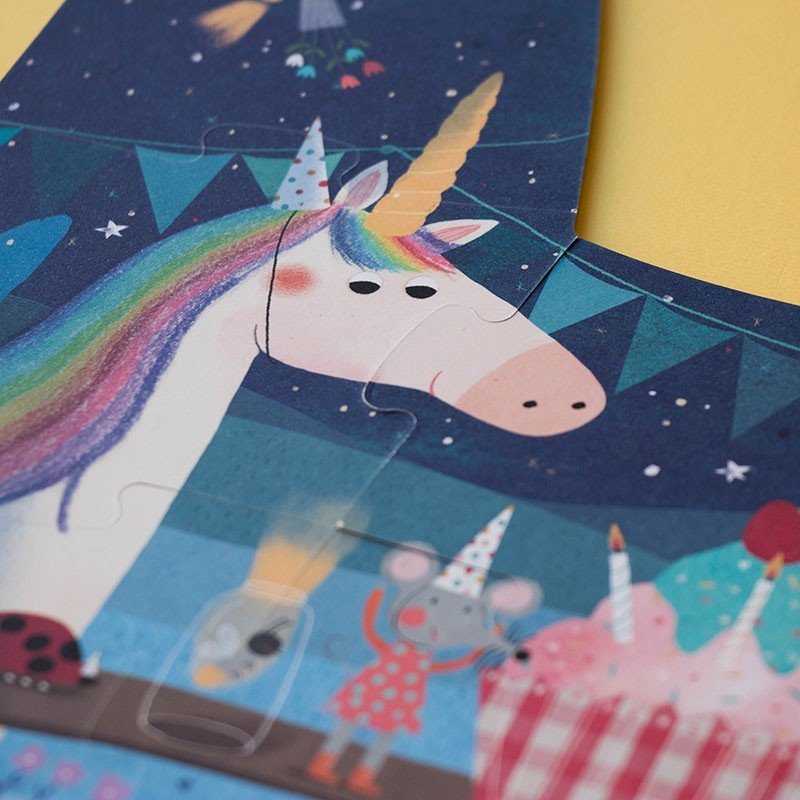 Puzzle Happy birthday Unicorn - memoiredessiecles