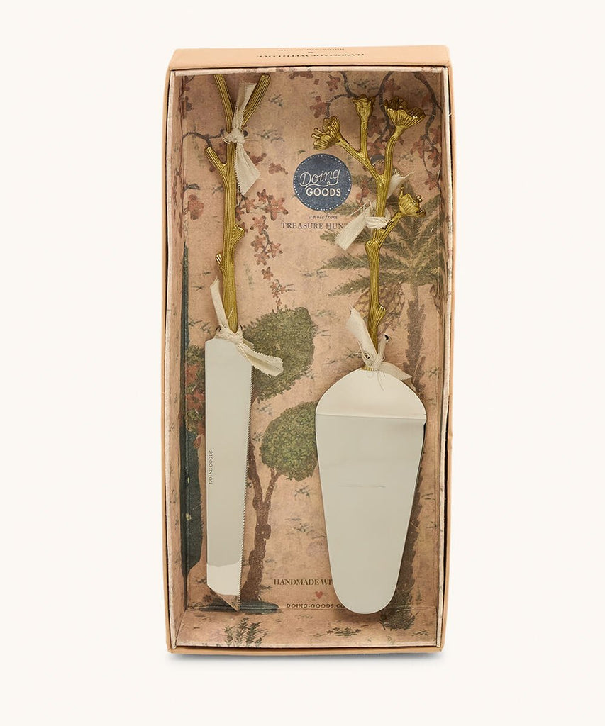 Service à Gâteau Fleur Ava (en coffret cadeau) - memoiredessiecles