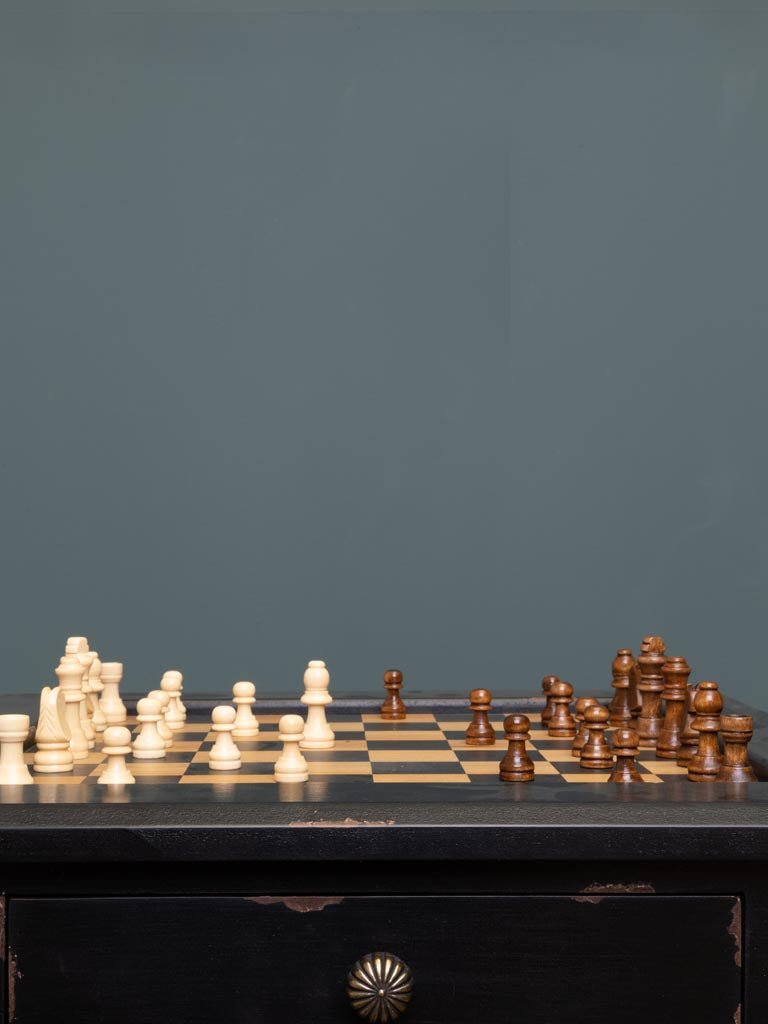 Guéridon jeux d'échecs - memoiredessiecles