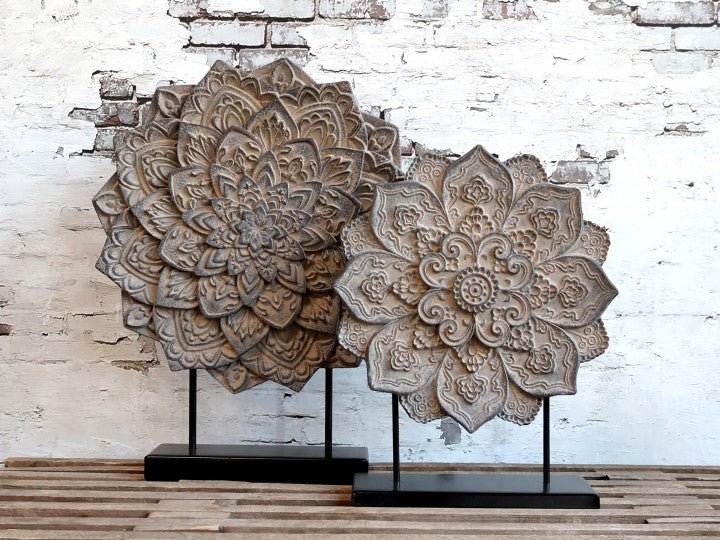 Sculpture fleur de lotus - memoiredessiecles